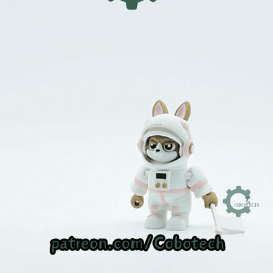 Cobotech-Easter Astronaut Bunny Articulated Keychain_10.gif