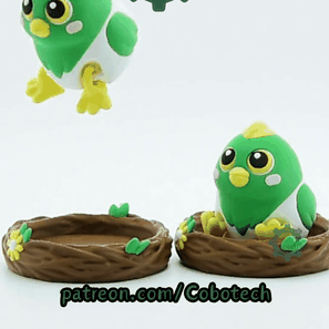 Cobotech-Birds in a Nest Articulated Keychain_10.gif