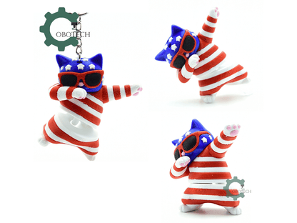 Cobotech-Patriotic Dabbing Cat for July 4th Articulated Keychain_02.png