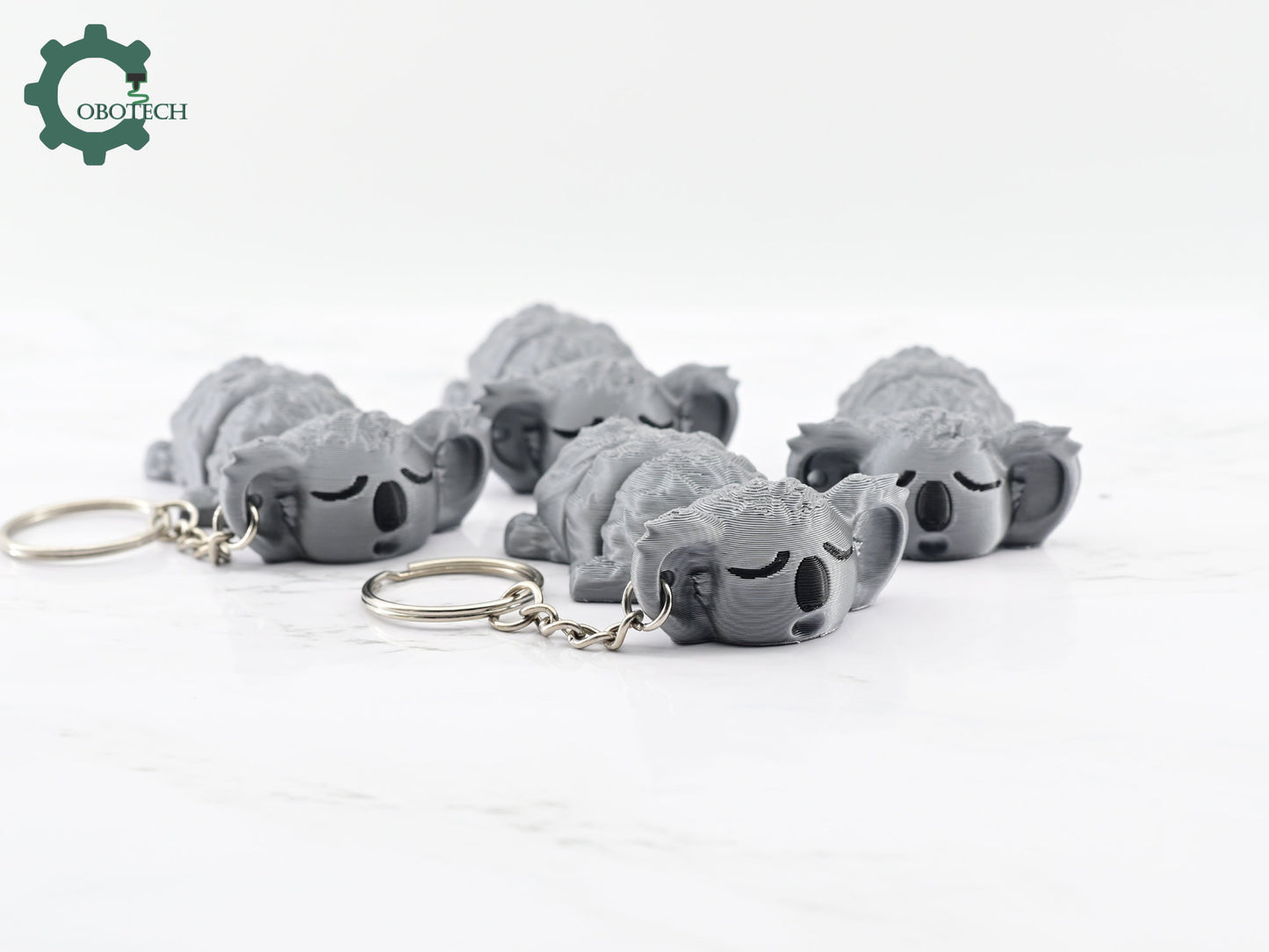 Cute Articulated Koala Keychain by Cobotech - 3d printed backpack keychain - unique adorable keychain gifts