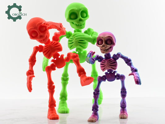 3D Print Articulated Skeleton Dummy - Fully Poseable Skeleton - Fun 3D Printed Halloween Toys - Unique Halloween Gifts - Halloween Decor