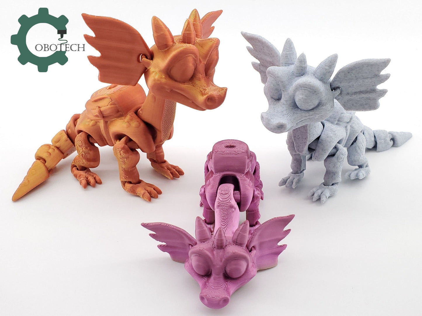 3D Print Articulated Scholar Dragon by Cobotech, Articulated Dragon , Fidget Toy, Home/Desk Decoration, Unique Gift