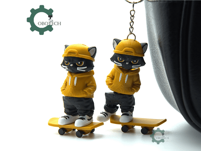 Cobotech-Skateboarding Cat Articulated Keychain_05.png