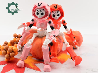 3D Print Dummy Skeleton Robot - Fully Poseable Skeleton Robot - Fun 3D Printed Halloween Toys - Unique Halloween Gifts - Halloween Decor