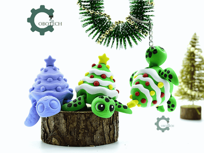 Cobotech-Christmas Turtle Ornament Articulated Keychain_04.png