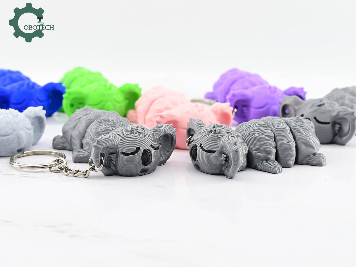Digital Downloads Cute Articulated Koala Keychain by Cobotech - Cobotech backpack keychain - unique adorable keychain gifts
