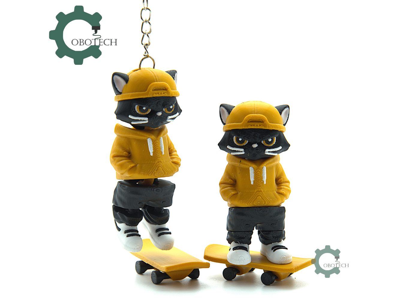 Cobotech-Skateboarding Cat Articulated Keychain_01.png