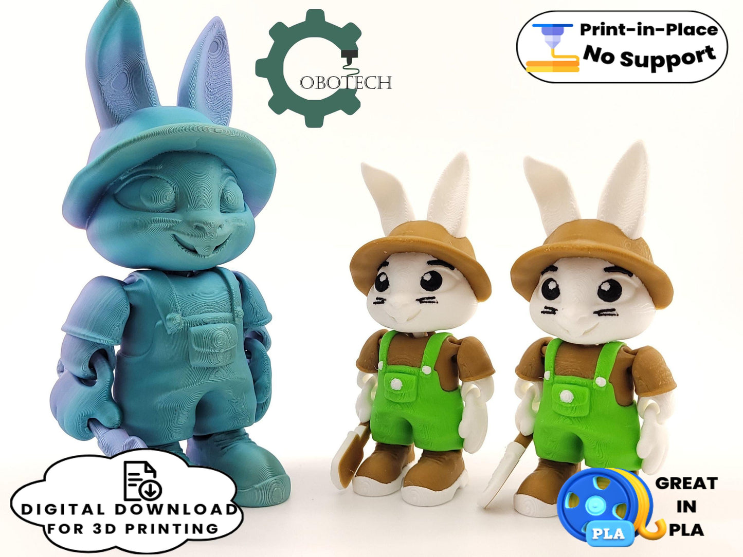 Digital Downloads Cobotech Articulated Bunny Farmer by Cobotech