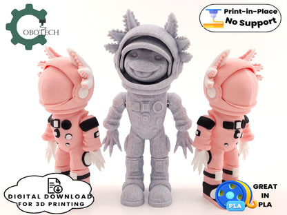 Digital Downloads Cobotech Articulated Axolotl Astronaut by Cobotech