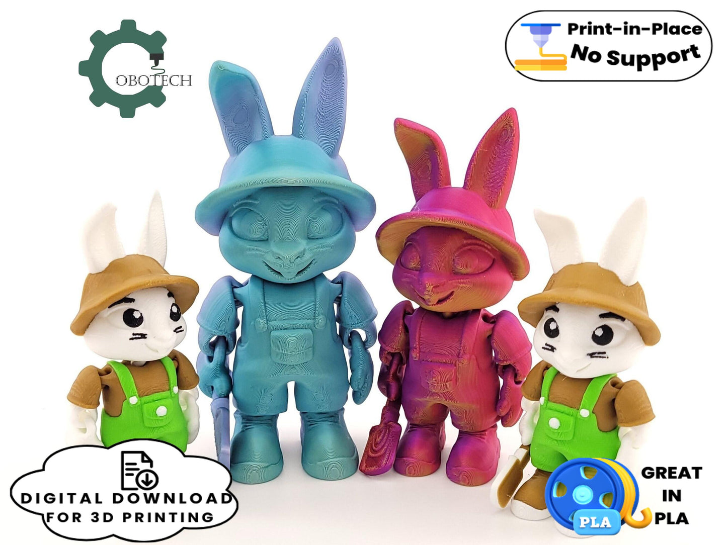 Digital Downloads Cobotech Articulated Bunny Farmer by Cobotech