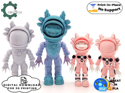 Digital Downloads Cobotech Articulated Axolotl Astronaut by Cobotech