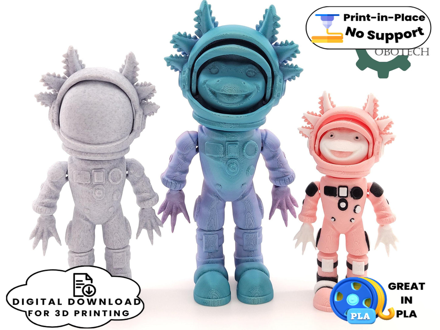 Digital Downloads Cobotech Articulated Axolotl Astronaut by Cobotech